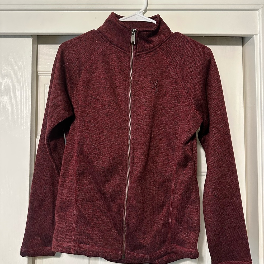 Browning Maroon Zip-Up Jacket